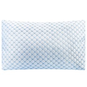 Cooling Memory Foam Pillow Ventilated Soft Bed Pillow with Cooling Gel Infused Memory Foam Heat Moisture Reducing Cooling Fiber Breathable Machin (size: Queen_1Pc)